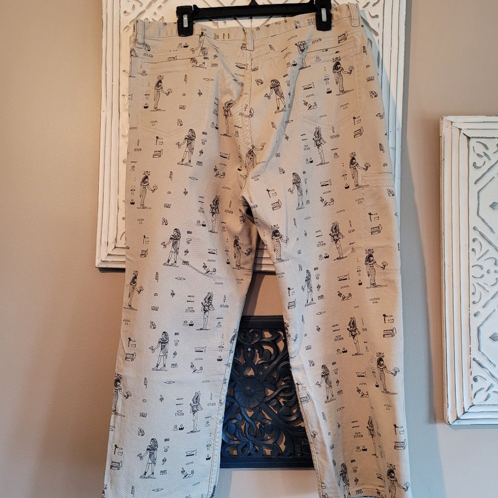 Chico's Design Jeans Egyptian Print Tan